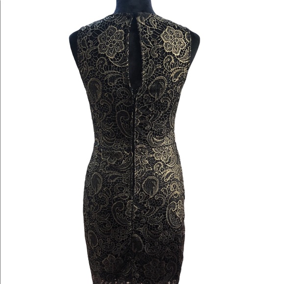 Bisou Bisou Tight Bodycon Little Black Lace Dress size 6 - Picture 9 of 15